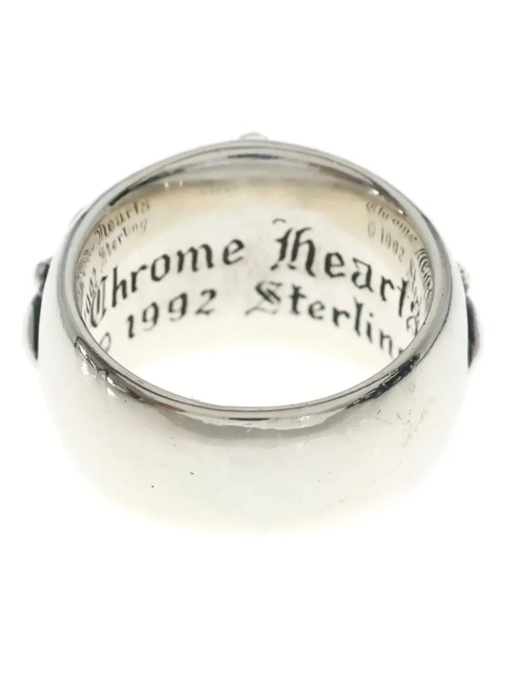 Chrome Hearts Flrl Floral Cross Ring Silver
